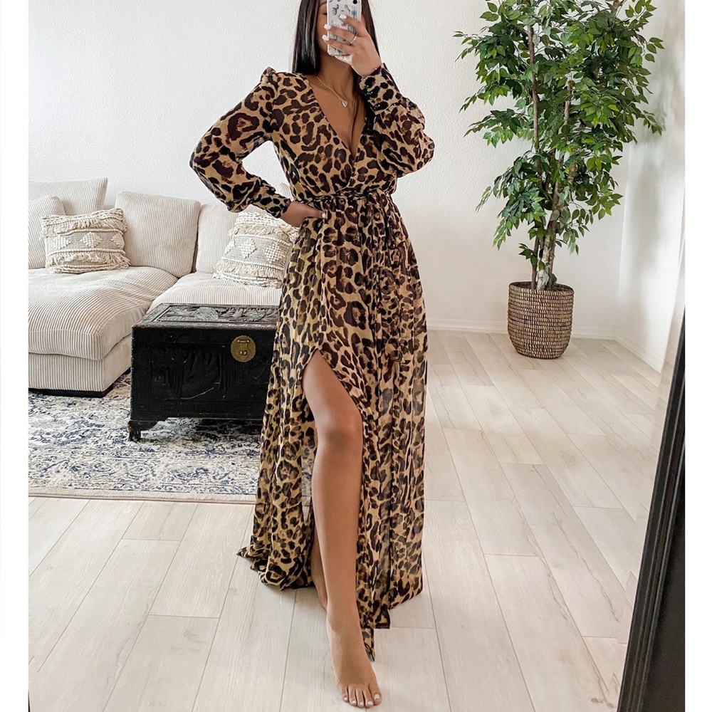 Leopard Print Maxi Dress